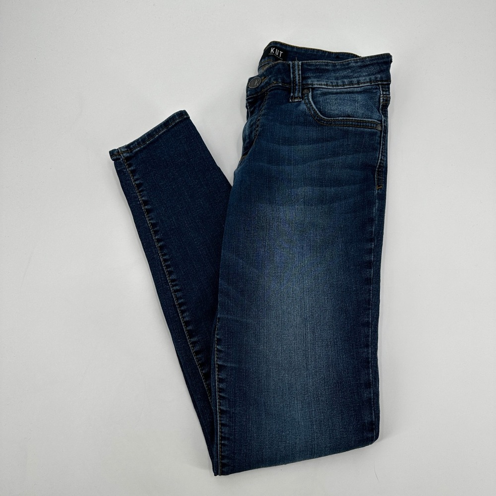 KUT from the Kloth Dark Wash Skinny Jeans Size 6‎ Stretch Denim Blue Timeless